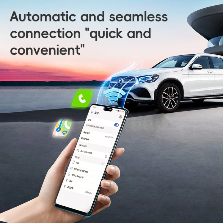 2 in 1 Car Carplay / Android Auto Carplay Box Wired to Wireless Smart Adapter(White)