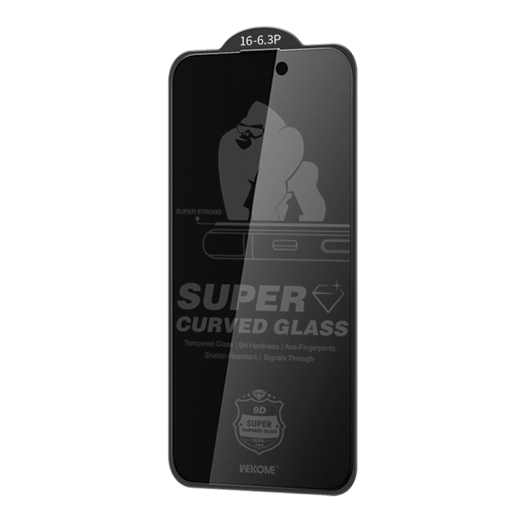 For iPhone 16 Pro WK WTP-092 King Kong 6D Curved 28 Degree Privacy Tempered Glass Film