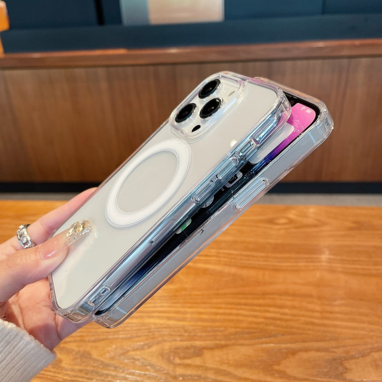 For iPhone 16 Pro Max Clear Acrylic TPU MagSafe Phone Case(Transparent)