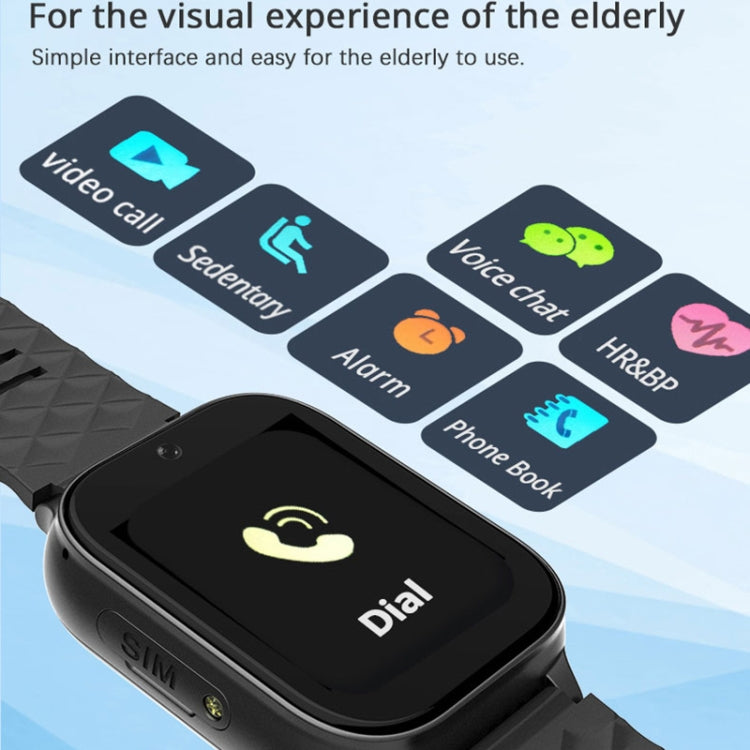 RF-V52-B 1.85 inch Screen GPS Smart Tracker WatchBand Support SOS Call / Wellness Tracking For North America / South America(Black)