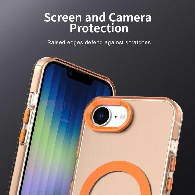 For iPhone 16e Candy Magsafe PC Hybrid TPU Phone Case(Orange) - iPhone 16e Cases by PMC TechLife | Online Shopping South Africa | PMC TechLife | Buy Now Pay Later Mobicred