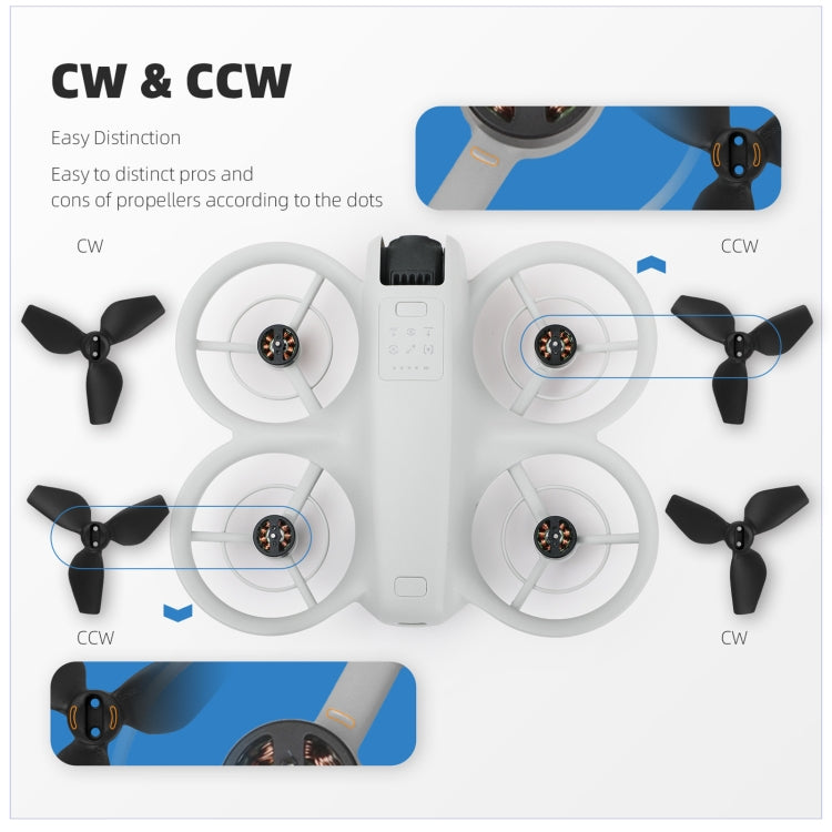 For DJI Neo Sunnylife 2016S Drone Color 3-Blade Propeller, Quantity:2 pairs(Blue) - free shipping - PMC Jewellery - Order now!