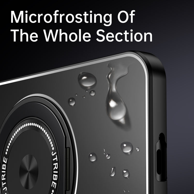 For Huawei Pura 70 Rotating Holder Frosted Metal Phone Case(Titanium)