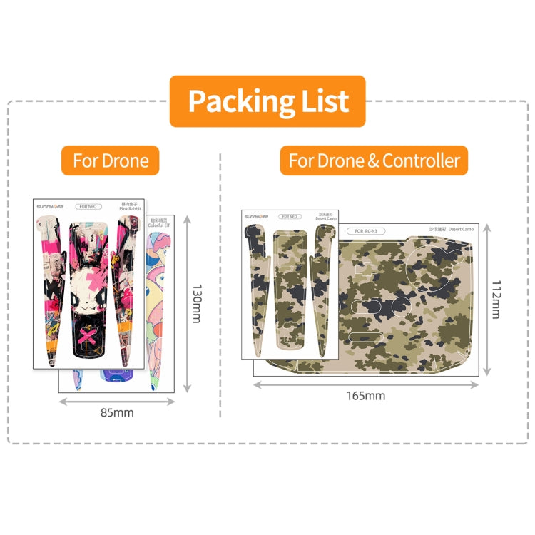 For DJI Neo Drone Body Remote Control Protective Sticker(Desert Camo) - free shipping - PMC TechLife - Order now!