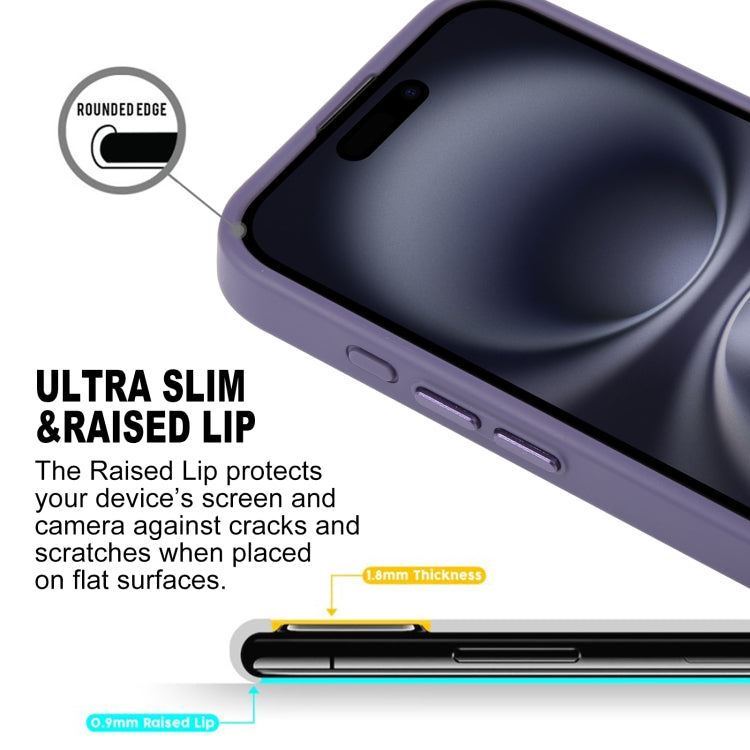 For iPhone 16 Plus GEBEI Skin Feel MagSafe Magnetic Phone Case(Purple)