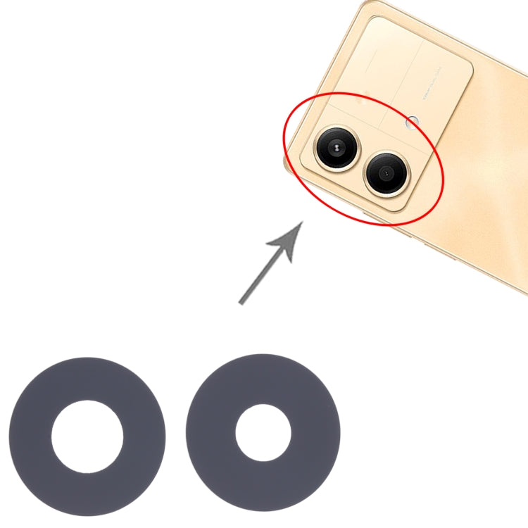 For Xiaomi Poco X6 Neo 10pcs Back Camera Lens