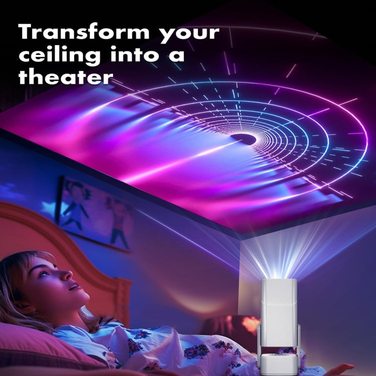 Y7S 720P Android 11 OS Portable Home WiFi Projector with Speaker, CPU:Allwinner H713(UK Plug)