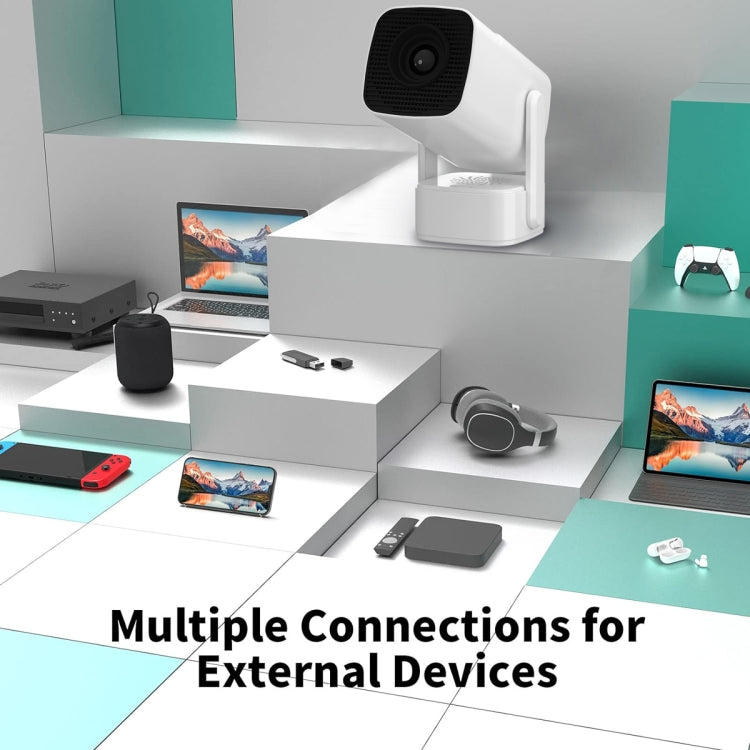 Y7S 720P Android 11 OS Portable Home WiFi Projector with Speaker, CPU:Allwinner H713(UK Plug)