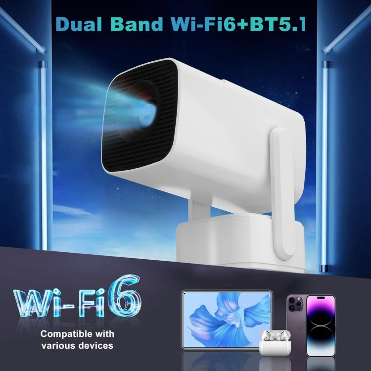 Y7S 720P Android 11 OS Portable Home WiFi Projector with Speaker, CPU:Allwinner H713(UK Plug)