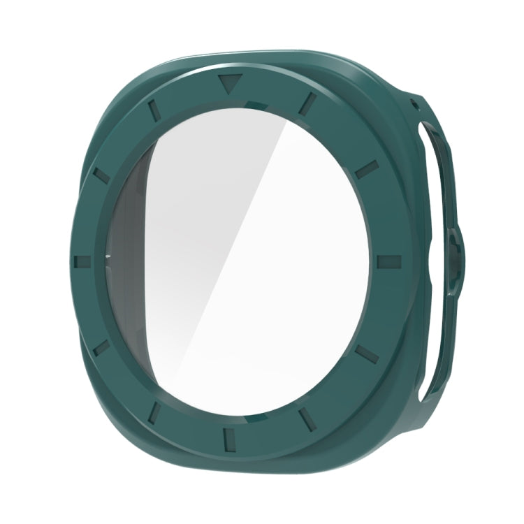 For Samsung Galaxy Watch Ultra 47mm / Ultra 2025 Tempered Glass Film Integrated PC Watch Protective Cover(Green)
