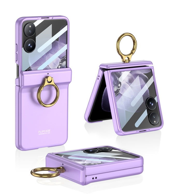 For Xiaomi Mix Flip GKK Integrated Magnetic Hinged Flip Case with Ring Holder(Purple) - free shipping - PMC Jewellery - Order now!
