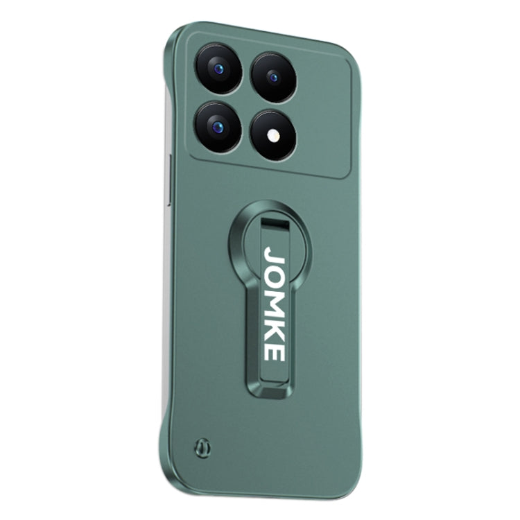 For Redmi K70 Baking Varnish 360 Rotate Holder No Frame PC Phone Case(Green)