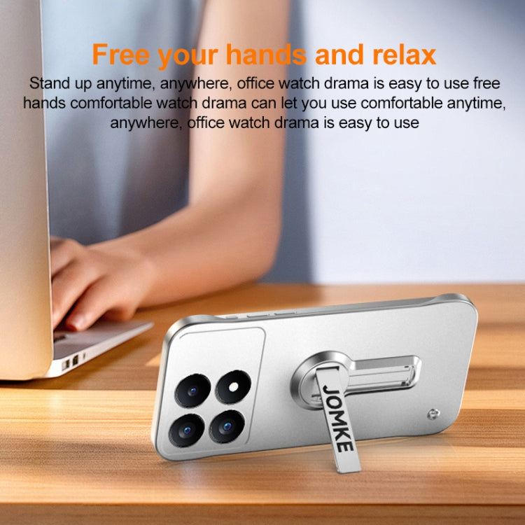 For Redmi K70 Baking Varnish 360 Rotate Holder No Frame PC Phone Case(Green) - Xiaomi Cases by PMC Jewellery | Online Shopping South Africa | PMC Jewellery | Buy Now Pay Later Mobicred