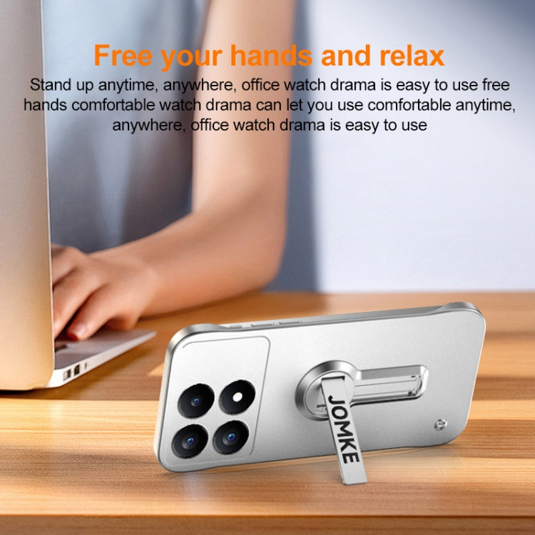 For Redmi K70 Pro Baking Varnish 360 Rotate Holder No Frame PC Phone Case(Silver) - free shipping - PMC Jewellery - Order now!