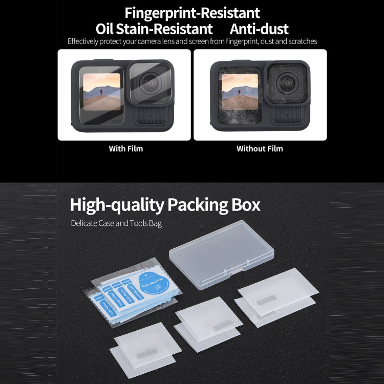 For GoPro HERO13 Black Sunnylife 3 in 1 Lens Protector Front and Rear Screen Tempered Glass Films, Quantity:2 + 2 + 2 Sets - free shipping - PMC Jewellery - Order now!
