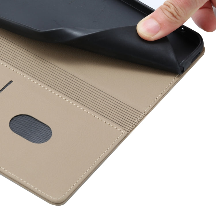 For Samsung Galaxy S25 5G Cartoon Elephant Embossed Leather Phone Case(Khaki) - Galaxy S25 5G Cases by PMC Jewellery | Online Shopping South Africa | PMC Jewellery | Buy Now Pay Later Mobicred