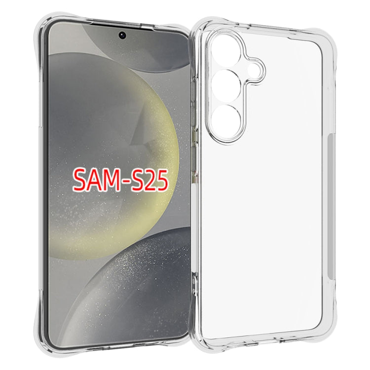 For Samsung Galaxy S25 5G Shockproof Non-slip Thickening TPU Phone Case(Transparent)