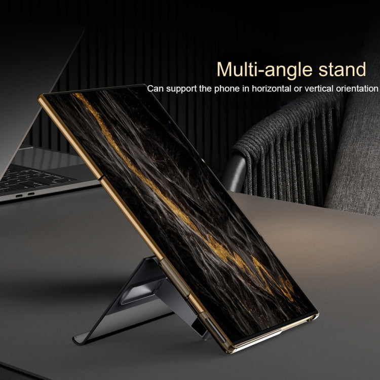 For Huawei Mate XT Ultimate Smart Side View Window Genuine Leather Phone Case(Dark Red) - Huawei Cases by PMC TechLife | Online Shopping South Africa | PMC TechLife | Buy Now Pay Later Mobicred