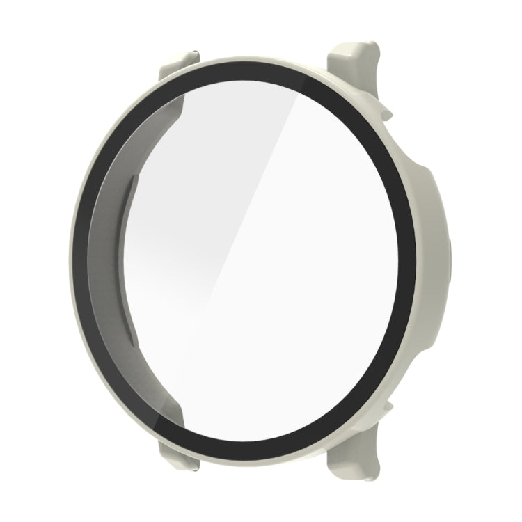 For Huawei Watch GT 5 41mm Tempered Glass Film Integrated PC Watch Protective Case(Ivory White)