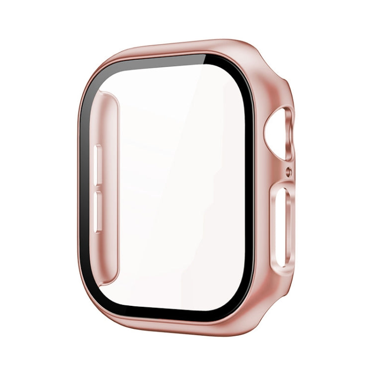For Apple Watch Series 10 46mm imak Integrated Watch Case with Film(Rose Gold)