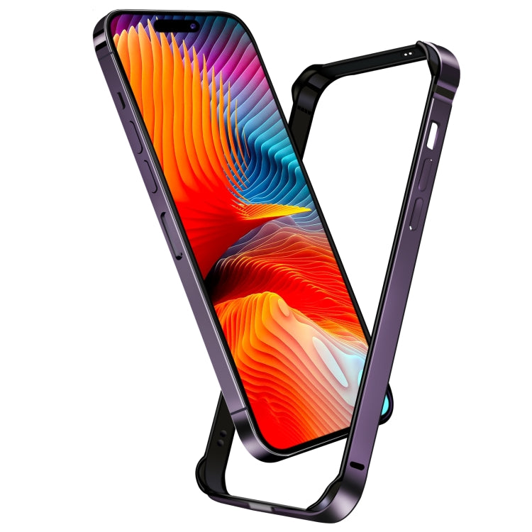For iPhone 16 TPU + Aluminum Alloy Frame Phone Case(Black) - free shipping - PMC Jewellery - Order now!