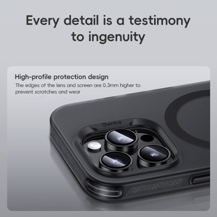 For iPhone 16 Pro Benks Frosted MagSafe Magnetic Shockproof Phone Case(Black)