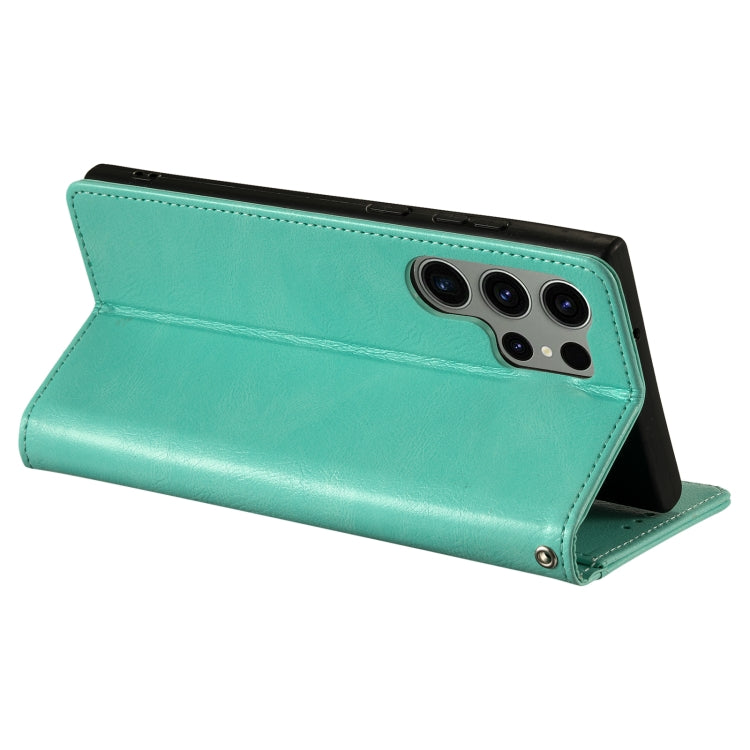 For Samsung Galaxy S25 Ultra 5G Simple 6-Card Wallet Leather Phone Case(Green)
