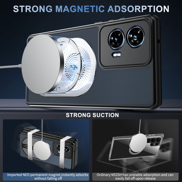 For Motorola Edge 50 Fusion Heat Dissipation Aromatherapy MagSafe Holder Phone Case(Silver)