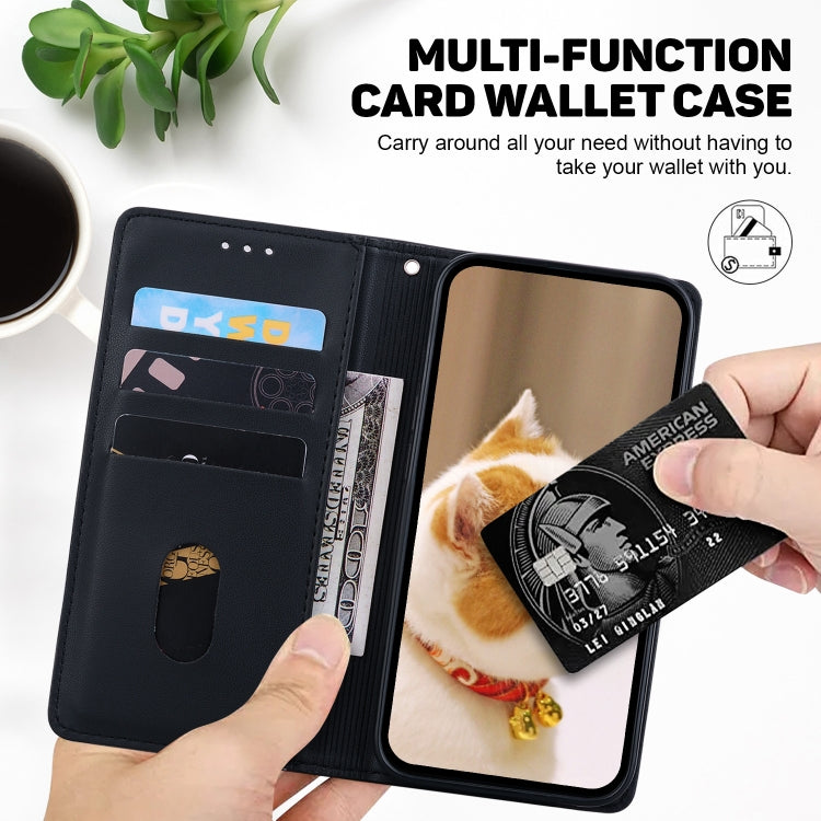 For Samsung Galaxy S25+ 5G Cute Cats RFID Leather Phone Case(Black)
