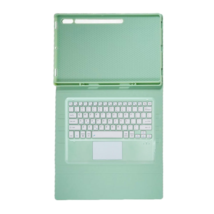 For Samsung Galaxy Tab S10 Ultra A910B-A Touch Pad Detachable Bluetooth Keyboard Leather Tablet Case(Mint Green) - Samsung Keyboard by PMC Jewellery | Online Shopping South Africa | PMC Jewellery | Buy Now Pay Later Mobicred