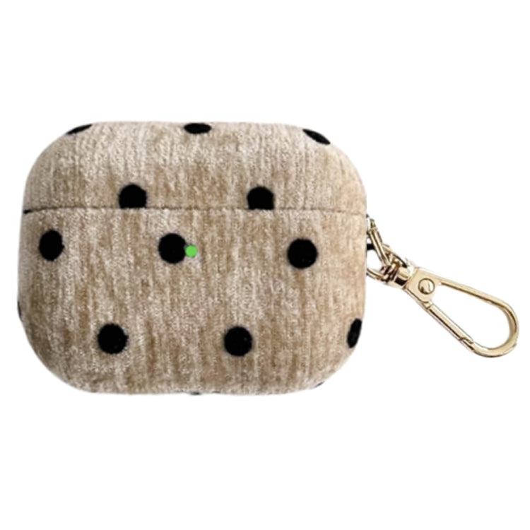 For AirPods Pro 2 Velvet Cloth + PC Headset Shockproof Case(Coffee)