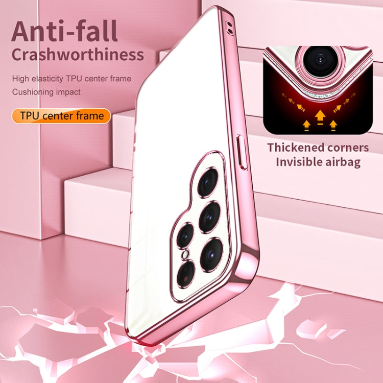 For Samsung Galaxy S25 Ultra 5G Transparent Plating Fine Hole Phone Case(Black) - Galaxy S25 Ultra 5G Cases by PMC Jewellery | Online Shopping South Africa | PMC Jewellery | Buy Now Pay Later Mobicred