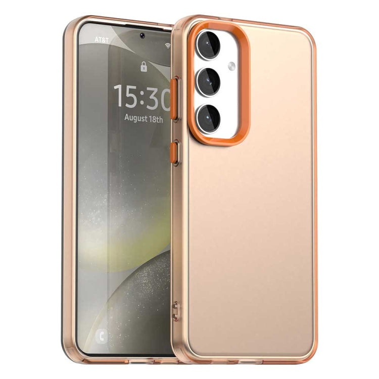 For Samsung Galaxy S25+ 5G Candy PC Hybrid TPU Shockproof Phone Case(Orange)