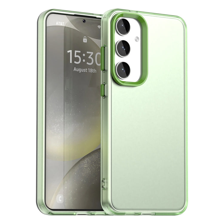 For Samsung Galaxy S25+ 5G Candy PC Hybrid TPU Shockproof Phone Case(Green)