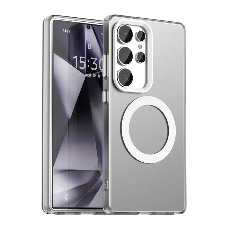 For Samsung Galaxy S25 Ultra 5G Candy Magsafe PC Hybrid TPU Phone Case(White)