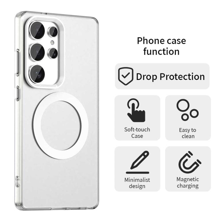 For Samsung Galaxy S25 Ultra 5G Candy Magsafe PC Hybrid TPU Phone Case(White)