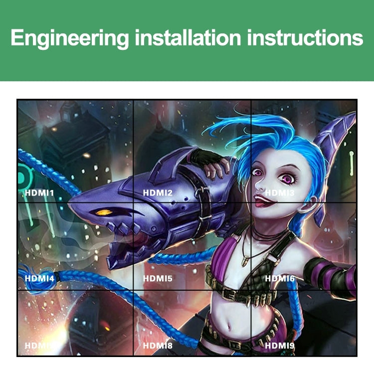 NK-BT88 4K 3x3 HDMI Video Wall Controller Multi-screen Splicing Processor with Remote Controller, Plug:UK Plug - free shipping - PMC TechLife - Order now!