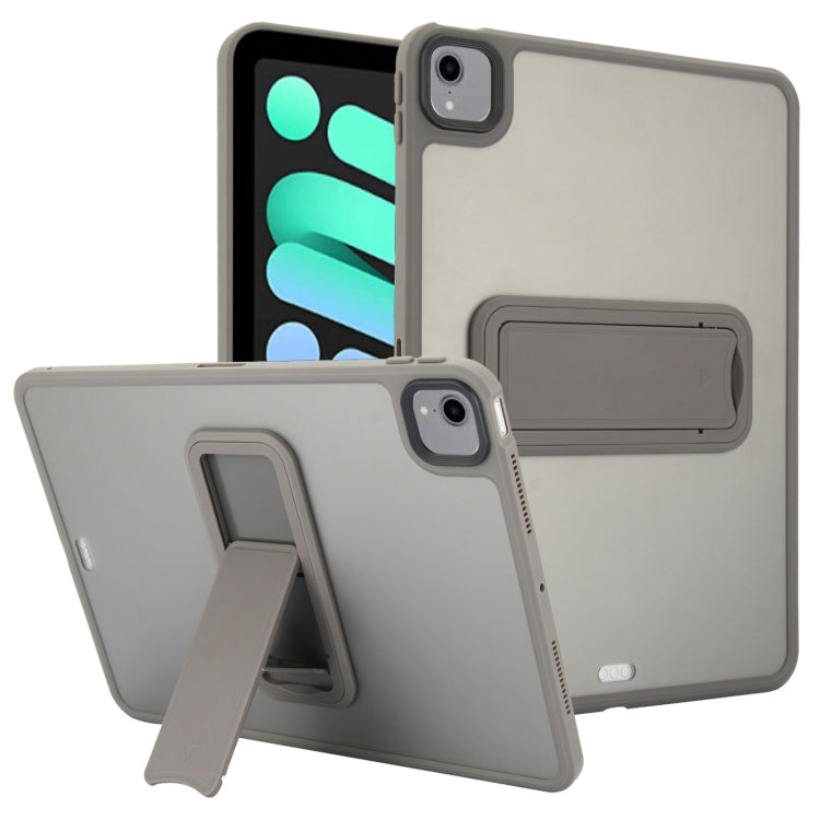 For iPad mini 2024 / mini 6 8.3 inch Skin Feel Holder PC Hybrid TPU Tablet Case(Grey)