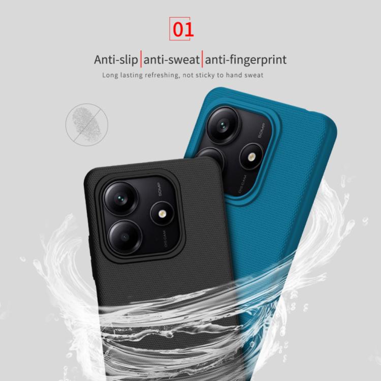 For Redmi Note 14 5G Global NILLKIN Frosted PC Phone Case(Black) - Note 14 Cases by NILLKIN | Online Shopping South Africa | PMC Jewellery | Buy Now Pay Later Mobicred