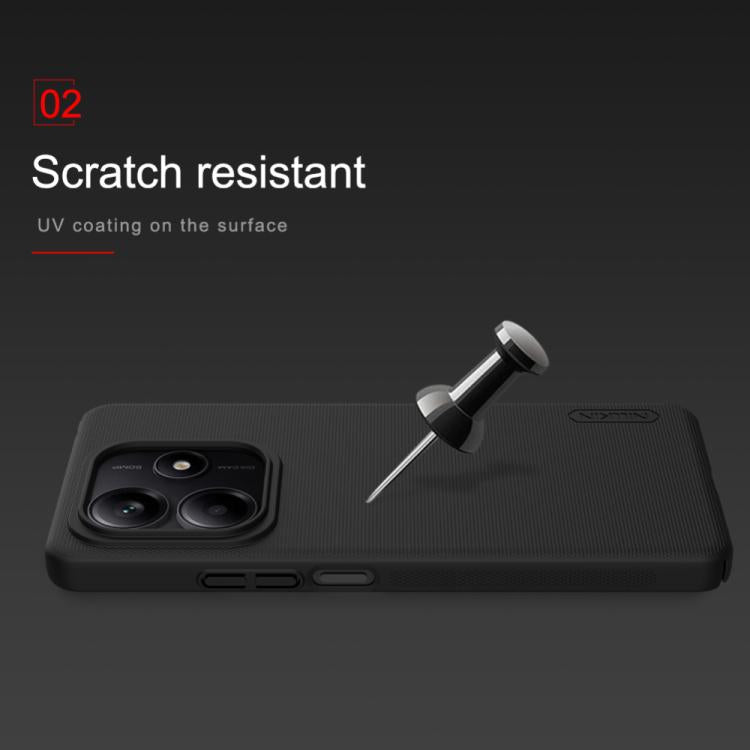 For Redmi Note 14 5G Global NILLKIN Frosted PC Phone Case(Black) - Note 14 Cases by NILLKIN | Online Shopping South Africa | PMC Jewellery | Buy Now Pay Later Mobicred