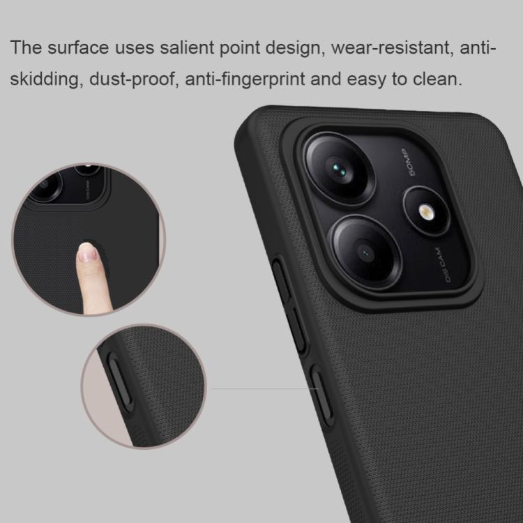 For Redmi Note 14 5G Global NILLKIN Frosted PC Phone Case(Black) - Note 14 Cases by NILLKIN | Online Shopping South Africa | PMC Jewellery | Buy Now Pay Later Mobicred