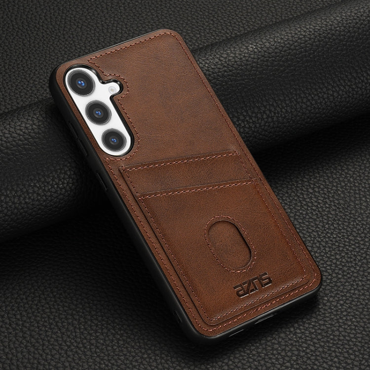 For Samsung Galaxy S24 5G AZNS K1 Series Card Slot Business Phone Case(Brown)