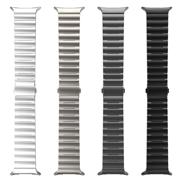 For Samsung Galaxy Watch Ultra 47mm One Bead Flat Buckle Pure Titanium Watch Band(Silver)