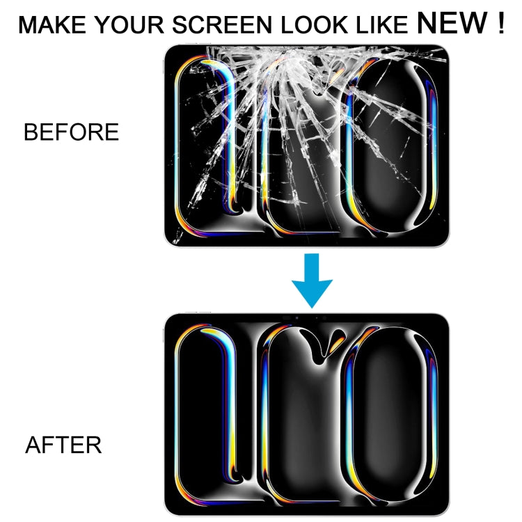 For iPad Pro 11 2024 A2836 A2837 A3006 Front Screen Outer Glass Lens with OCA Optically Clear Adhesive