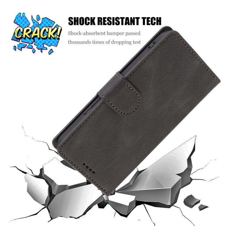 For iPhone 16e Fantasy Skin-feel Calfskin Texture Leather Phone Case(Black) - iPhone 16e Cases by PMC TechLife | Online Shopping South Africa | PMC TechLife | Buy Now Pay Later Mobicred
