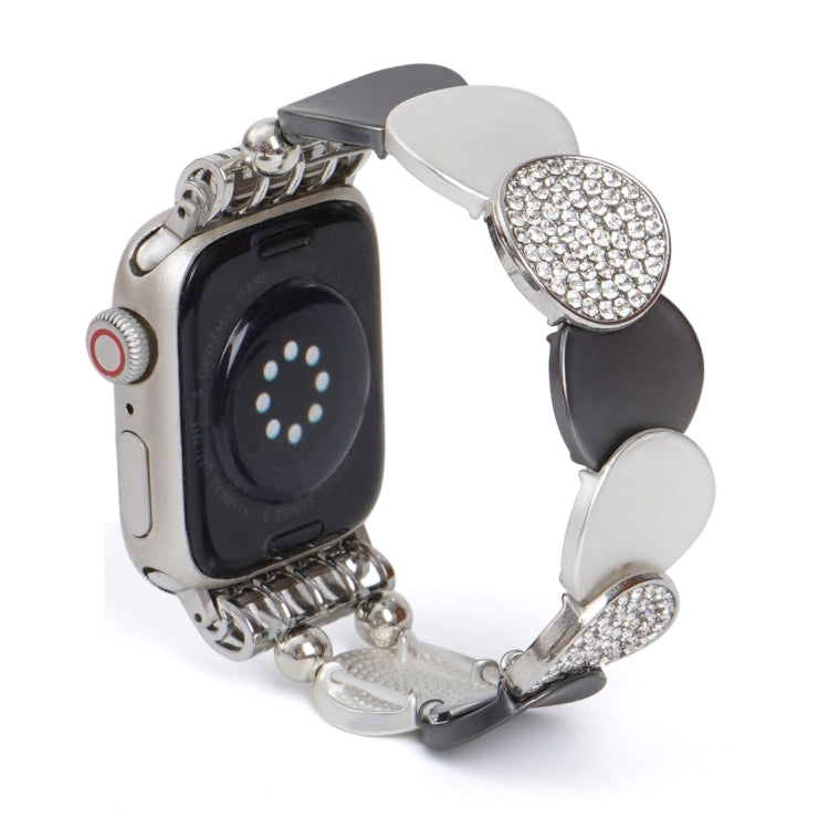 For Apple Watch 42mm / 41mm / 40mm / 38mm Alloy Chain Metal Watch Band(Silver Grey)