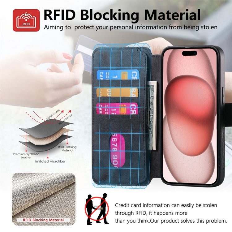 For iPhone 16 Pro CaseNeo MagSafe RFID Anti-theft Retro Leather Phone Case(Black) - free shipping - PMC Jewellery - Order now!