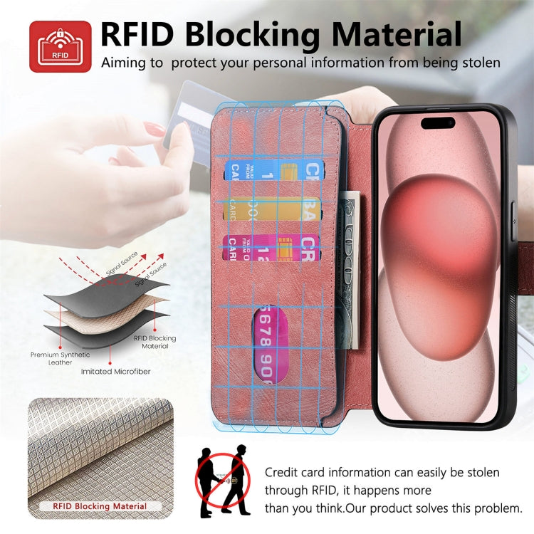 For iPhone 16 Pro CaseNeo MagSafe RFID Anti-theft Retro Leather Phone Case(Pink)