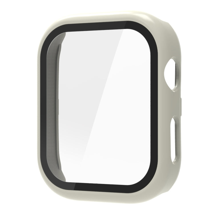 For Huawei Watch D2 Tempered Glass Film Integrated PC Watch Protective Case(Ivory White)