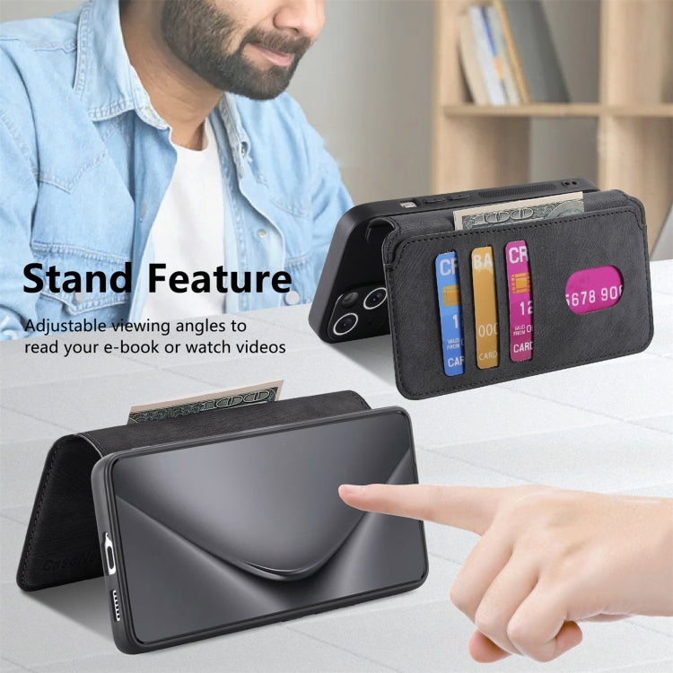 For Huawei Pura 70 CaseNeo MagSafe RFID Anti-theft Retro Leather Phone Case(Black)